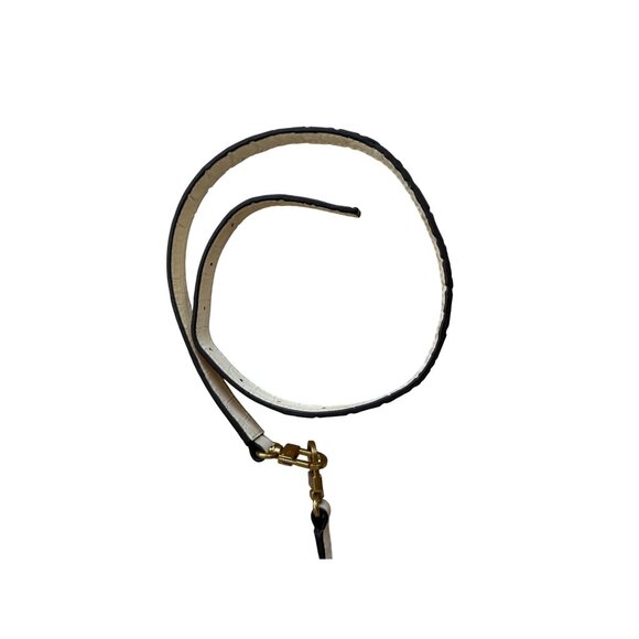 STAUD Cream Patent Leather Adjustable Crossbody Shoulder Strap NEW - Picture 5 of 8